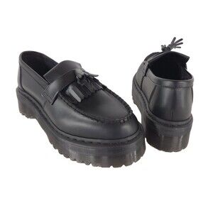 Dr Martens Vegan Adrian Quad Mono Loafers 41 EU 9 US Womens Black Platform $170